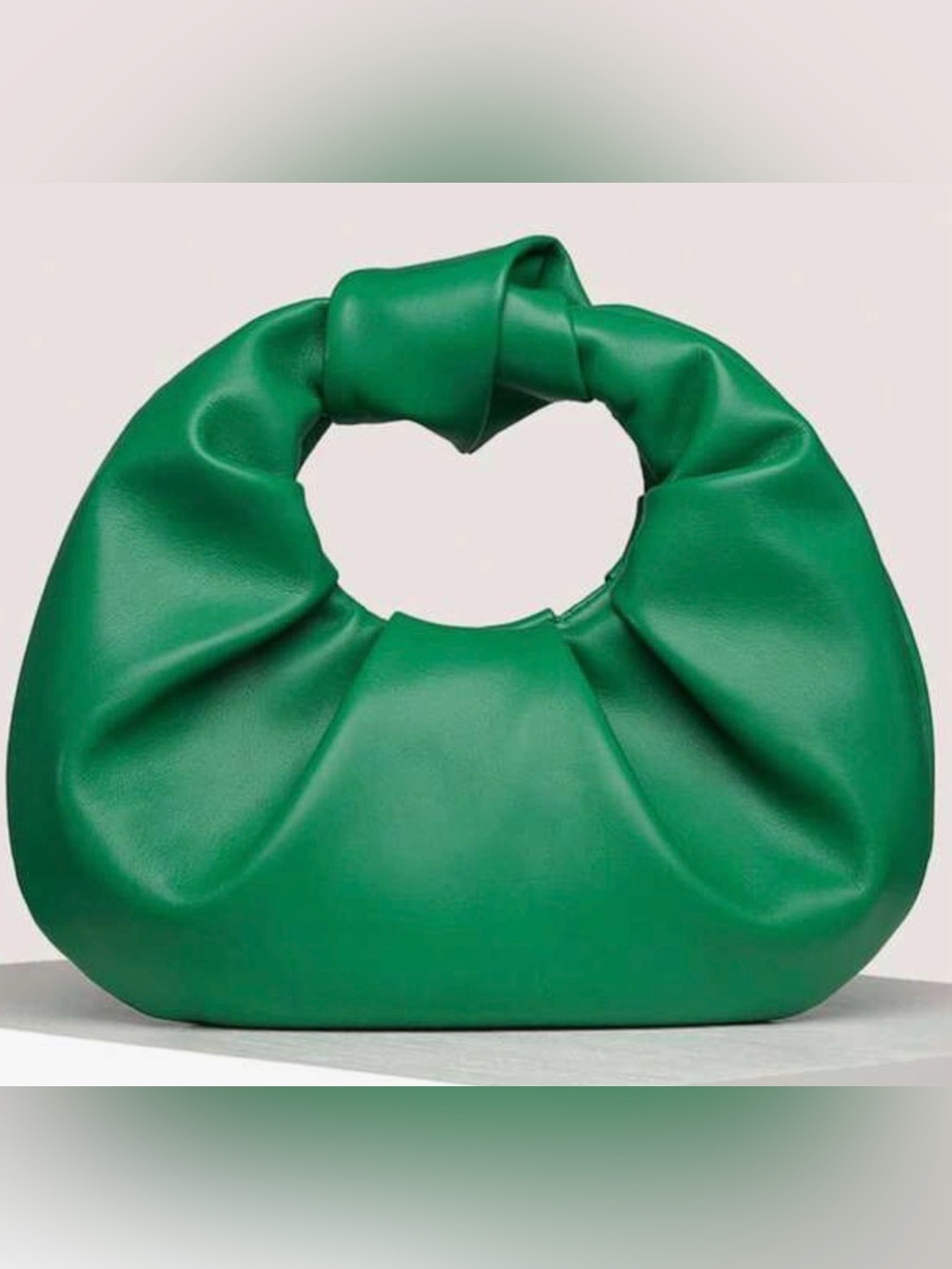 Pu Leather Hobo Retro Pleated handbag
